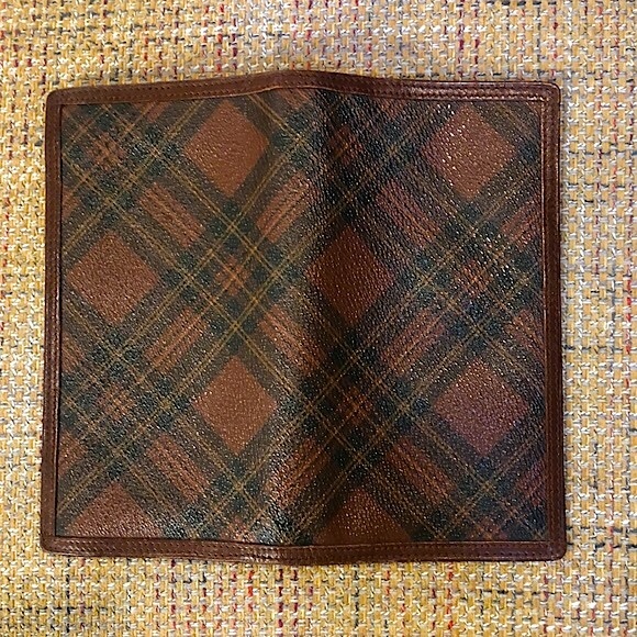 RALPH LAUREN Brown Green Tartan Plaid Multi Billfold Coin Long Bifold Wallet - Picture 4 of 17